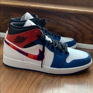 Air Jordan 1 Mid Multi-colored Swoosh